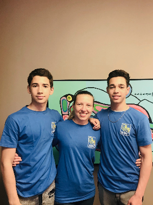 With my boys!
